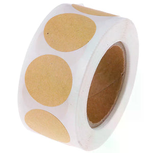 500pcs blank round label stickers 1 inch paper labels on a roll for labeling and packaging