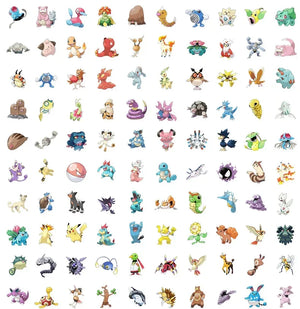 Kawaii waterproof sticker pack available in 100 to 300 piece options