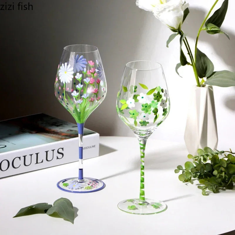 Hand-Painted Flamingo Wine Glass – Handmade Red Wine & Champagne Glass