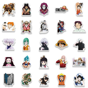 Waterproof anime cartoon stickers used on skateboard and motorcycle for outdoor style