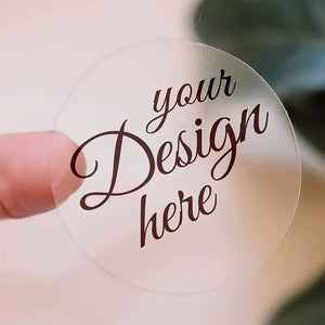 Custom logo stickers for company branding and packaging