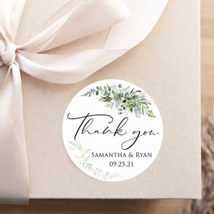 Clear custom stickers with transparent finish and personalized text for elegant packaging