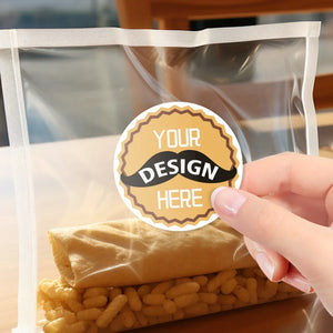 Custom logo vinyl sticker for small business branding