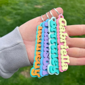 custom name keychain stainless steel school gift