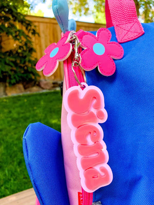 custom stainless steel name keychain for kids and friends