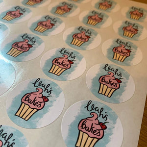 Personalized stickers suitable for weddings, birthdays, baptisms, and celebrations
