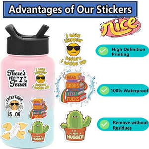 Funny graffiti style stickers popular with teens and aesthetic lovers