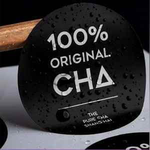 Close-up of glossy coating on custom logo sticker