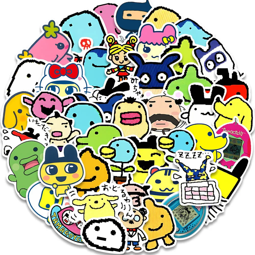 Cool graffiti cartoon sticker decals collection for laptop skateboard luggage decoration