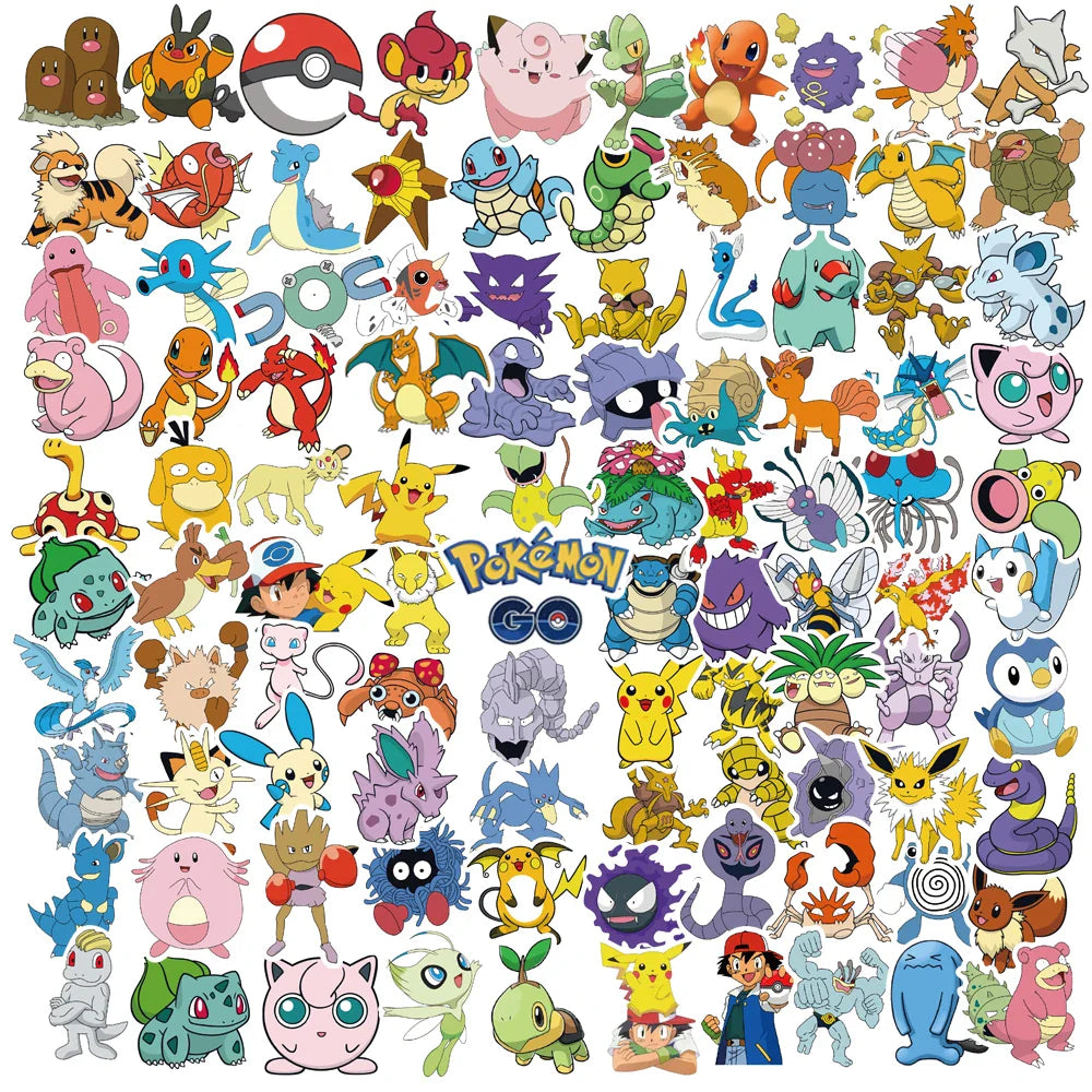 Pokemon Pikachu Kawaii Stickers – Waterproof Decals