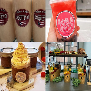 Close-up of glossy coating on custom logo sticker