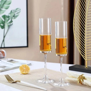 Luxury personalized champagne glass set designed for weddings and gifting