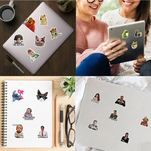 Funny meme stickers used for DIY crafts, journaling, and creative decoration