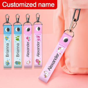 personalized kids name keychain with anti lost design