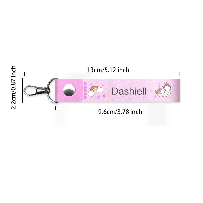 personalized kids name tag keychain for school bag anti lost