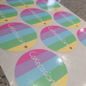 Personalized stickers for birthday parties, celebrations, and custom event décor