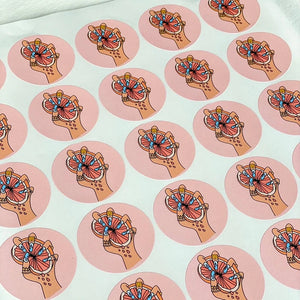 Personalized letter stickers sealing wedding and event envelopes neatly