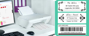Printable address labels for office organization folders and files