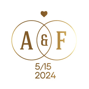 Luxury gold foil clear thank you stickers personalized with couple names