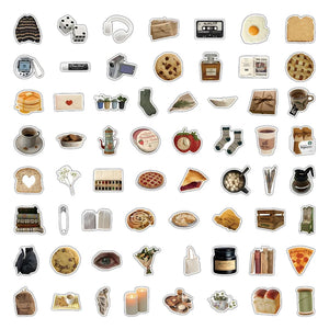 Vintage aesthetic VSCO stickers decorating a reusable water bottle