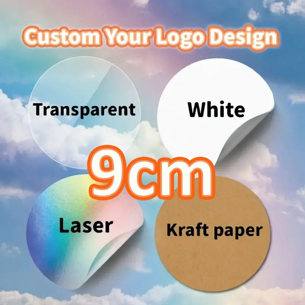 Upload your logo to create custom PVC stickers with personalized design