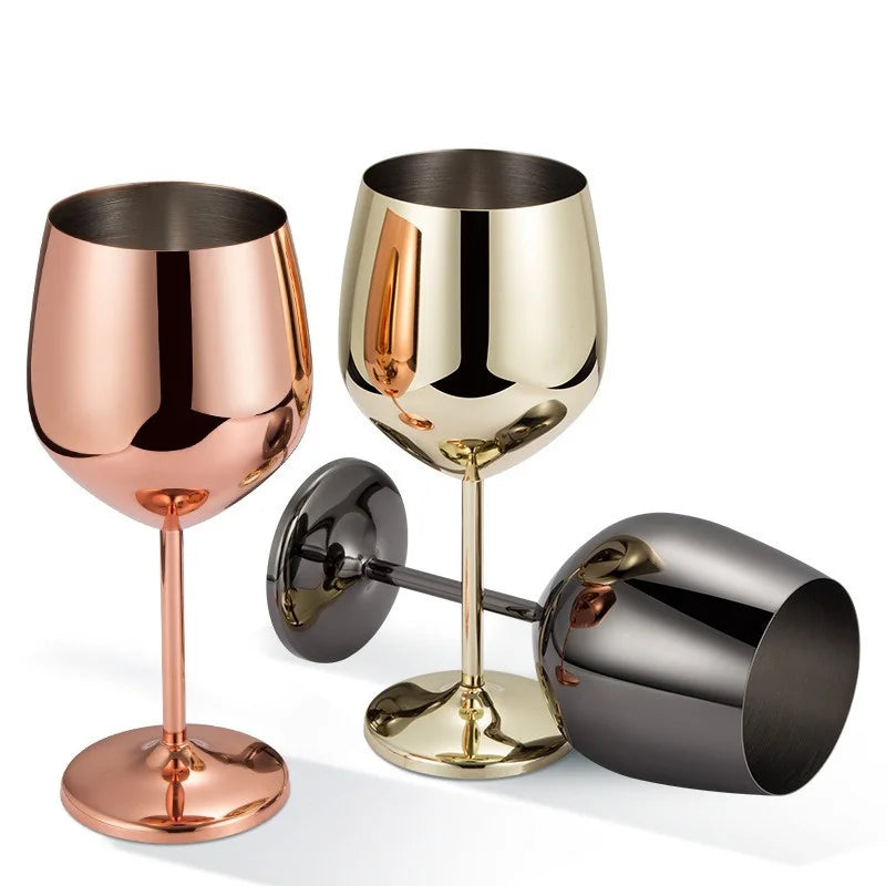 Unbreakable Stainless Steel Wine Glass (500ML) – Red Wine, Cocktail & Champagne Goblet