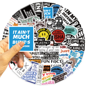 Adult humor cartoon sticker collection with clean removal and long-lasting quality