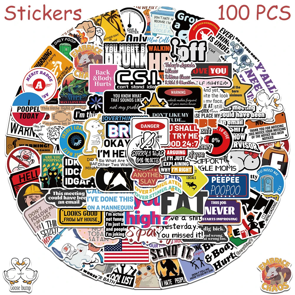bold prank meme sticker designs with graphic style