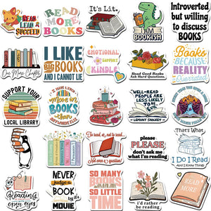 Bookish aesthetic stickers ideal for DIY crafts and creative decoration