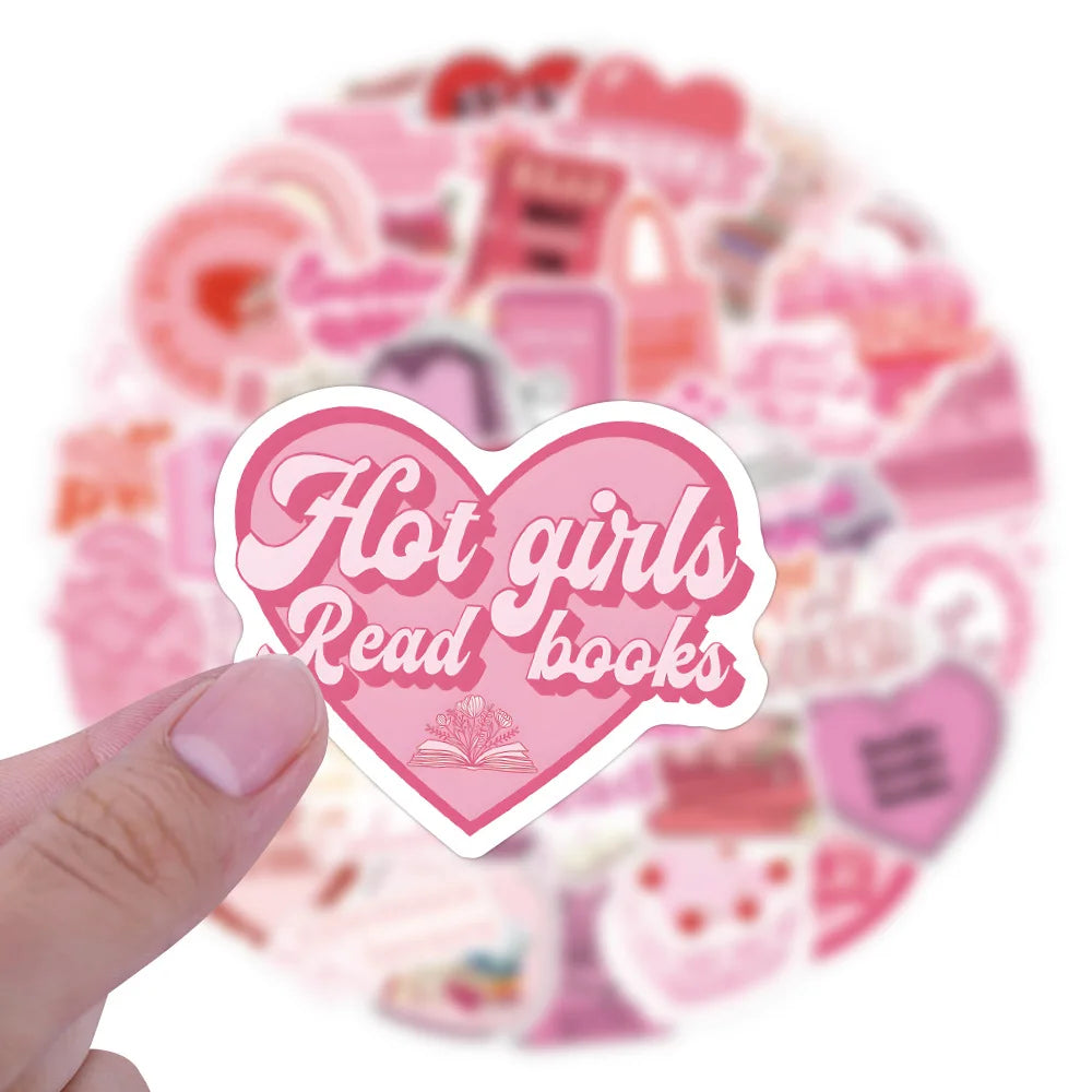 Bookish cartoon stickers perfect for teens and book lovers