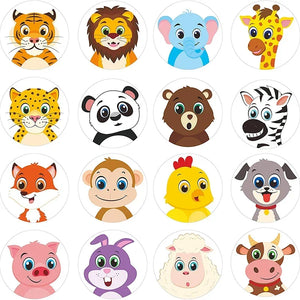 Cute cartoon animal stickers roll for kids rewards and crafts
