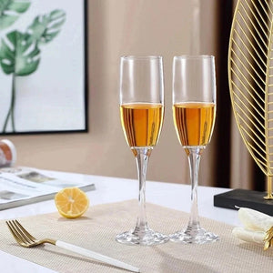 Different champagne flute capacities and shapes for personalized glassware