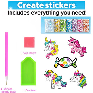 Colorful diamond sticker craft kit for kids art activities