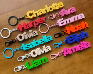 colorful name keychains for bagpack