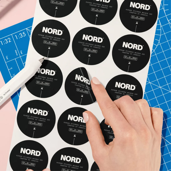 Custom paper stickers designed for birthday parties and children events