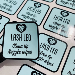 Custom stickers used in event table decoration for weddings and parties