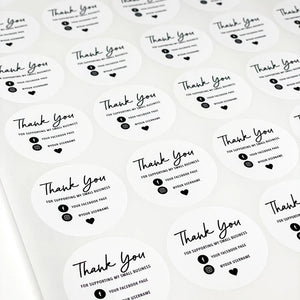 Custom logo stickers used as sealing labels on gift boxes and event packaging