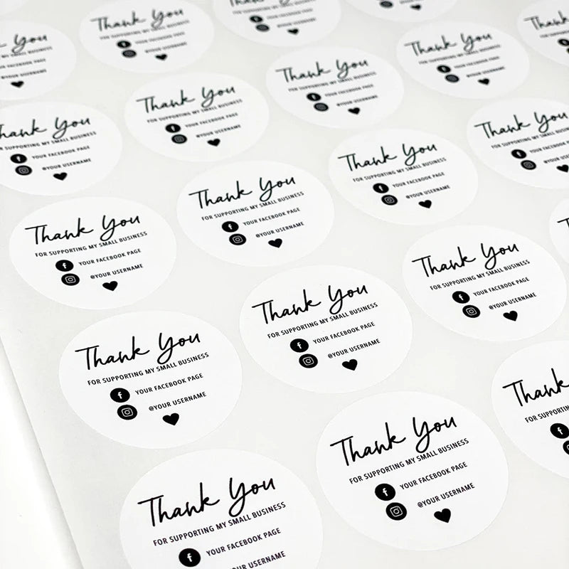 Custom logo stickers used as sealing labels on gift boxes and event packaging