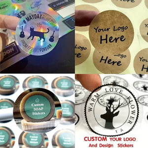 Custom logo stickers preview sent for approval before printing