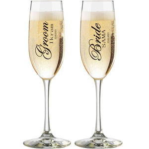 Custom name champagne flutes ideal for gifting and special occasions