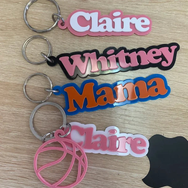 Chic Name Tag Keychain