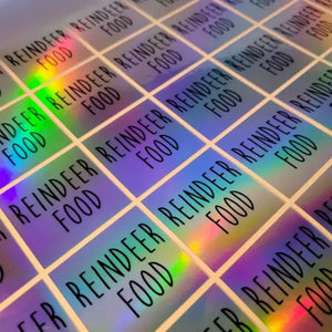 Custom PVC stickers applied on gift boxes and premium packaging