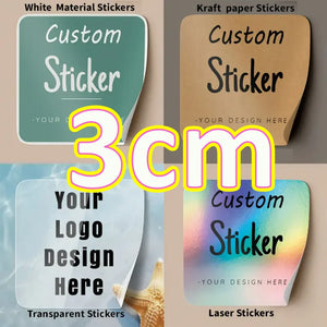 Custom PVC stickers used for event table decoration and branding