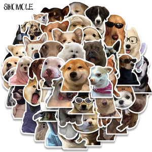 Cute dog meme stickers pack featuring funny puppy faces and kawaii dog expressions