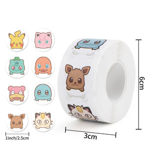 Cute kawaii stickers used for gift bags, party favors, and holiday decorations