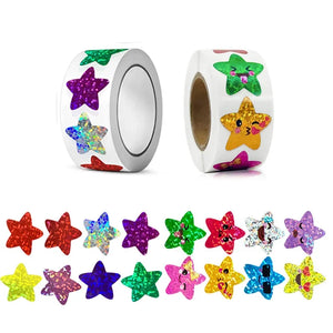 Cute star stickers for kids classroom rewards and craft projects