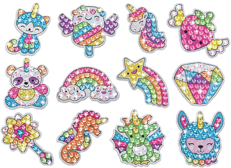 Diamond painting art stickers for kids school craft projects