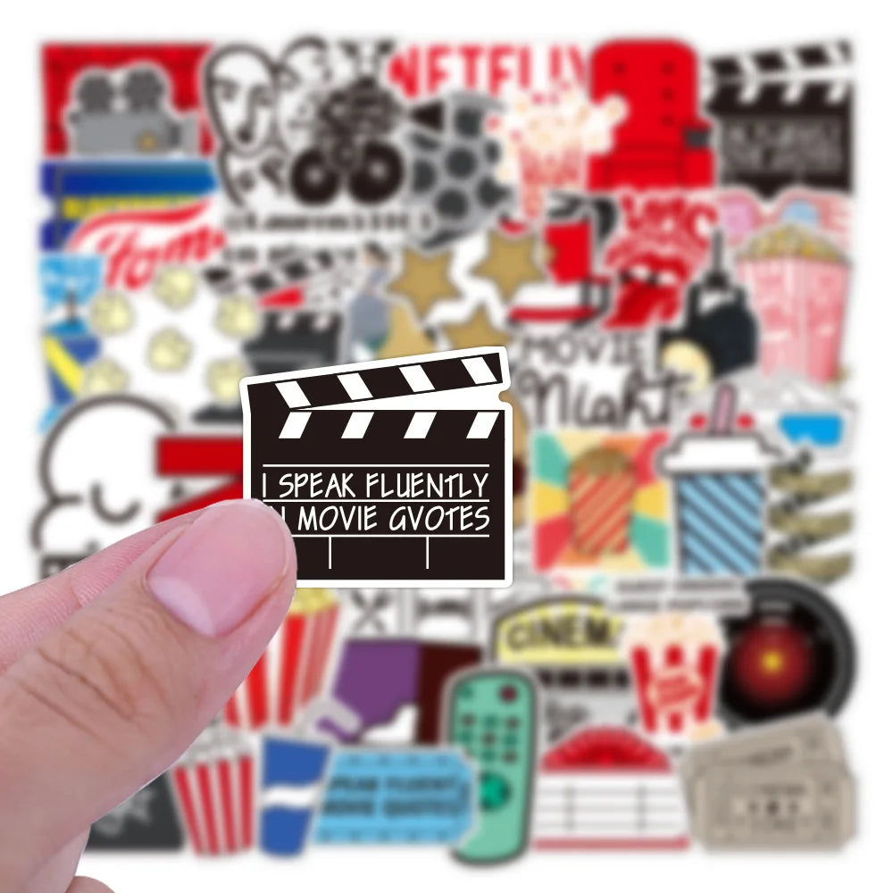 Film lover graffiti stickers inspired by movies and cinema culture