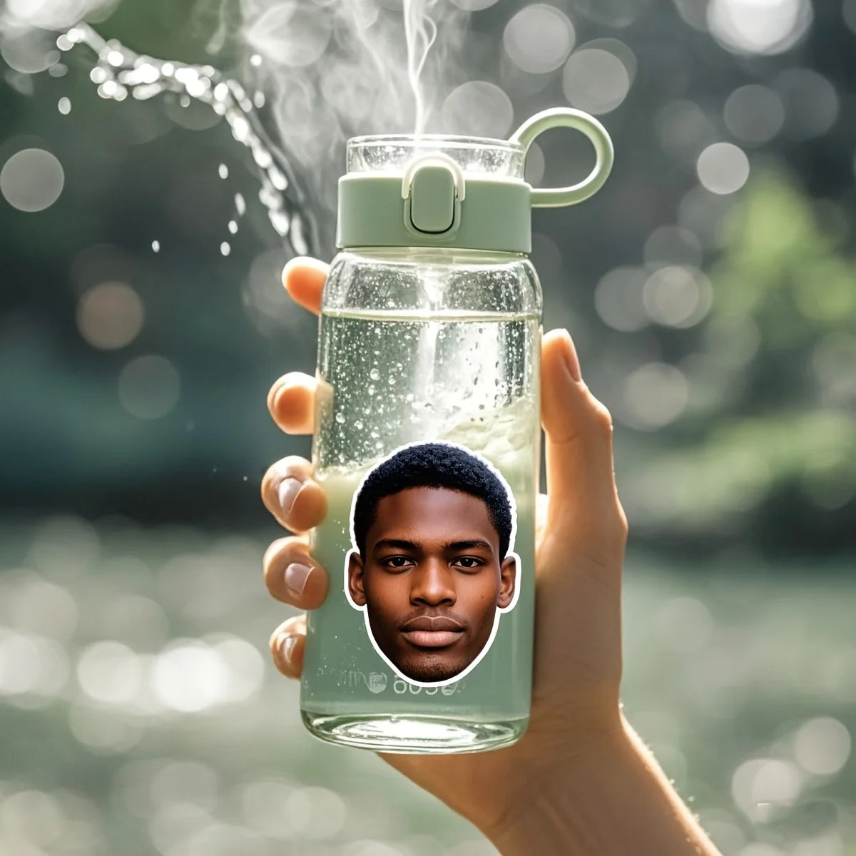 Funny custom face stickers used as novelty gifts and office fun décor