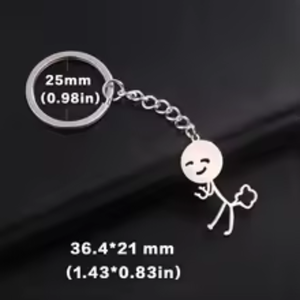 Funny keychain middle finger design trendy gift idea